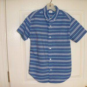 Boys CrewCuts Blue Striped Button up Size 10